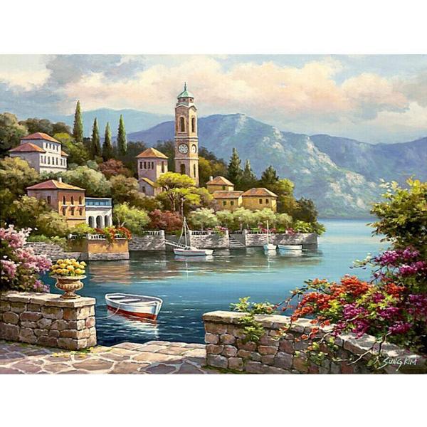 Village Landscape - Van-Go Paint-By-Number Kit